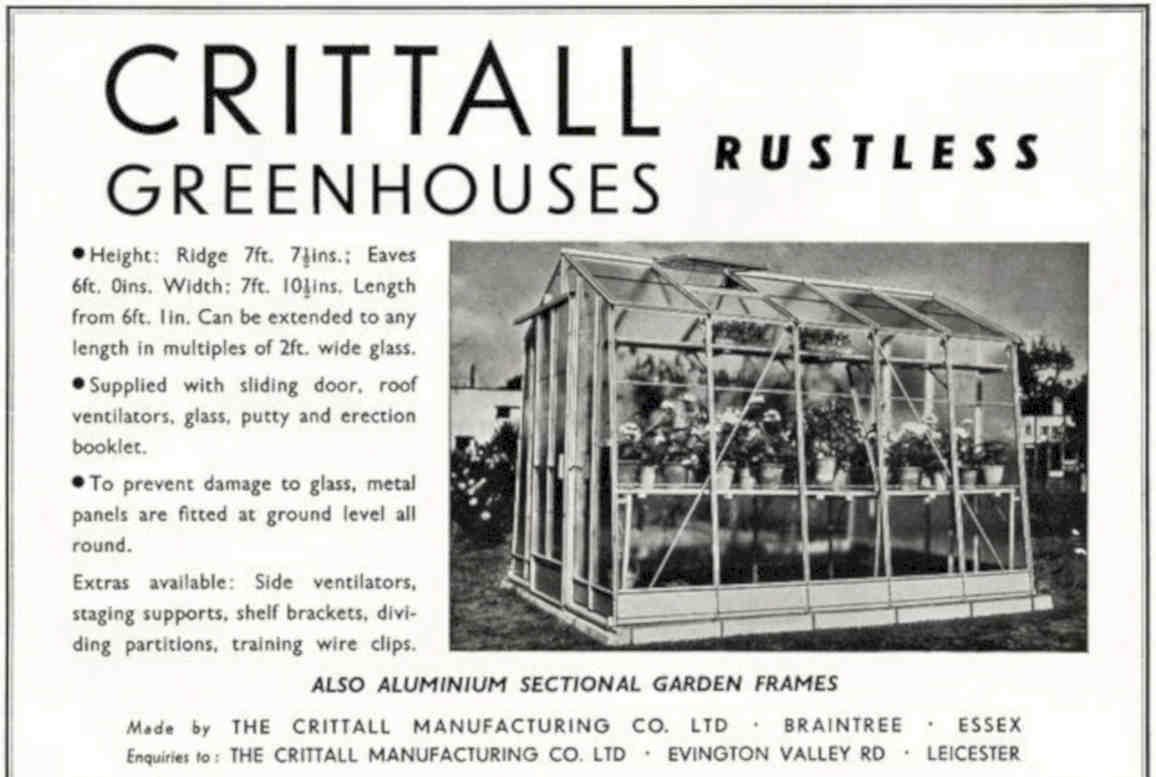 Crittall Greenhouses Garden Vintage Retro Advert Poster A4 Photo Print