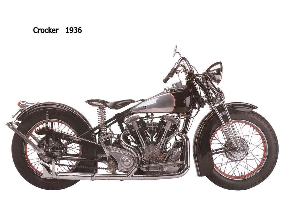 Crocker 1936 motorbike A4 Photo Print