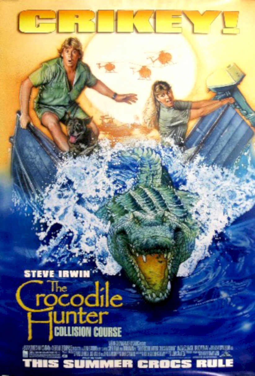 Crocodile Hunter Collision Vintage Retro Advert Poster A4 Photo Print