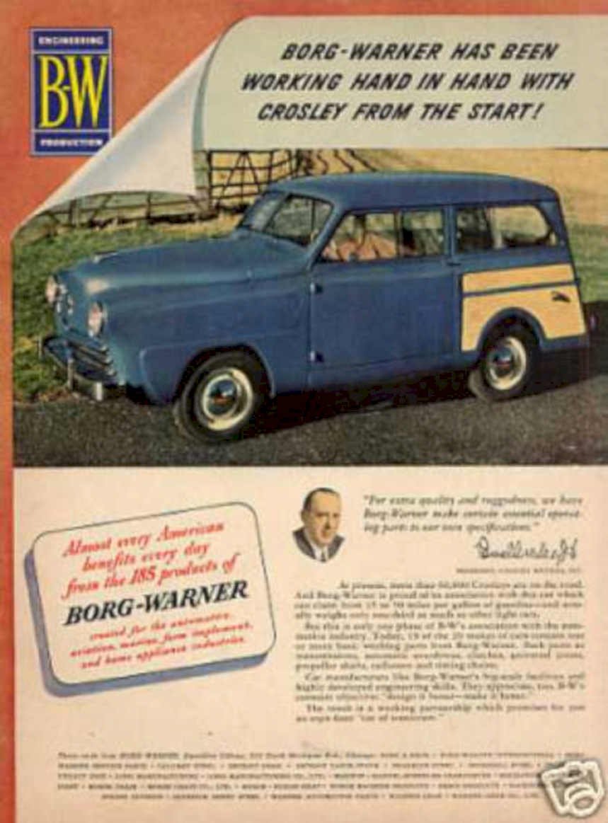 Crosley Wagon 1949 Vintage Retro Advert Ads A4 Photo Print