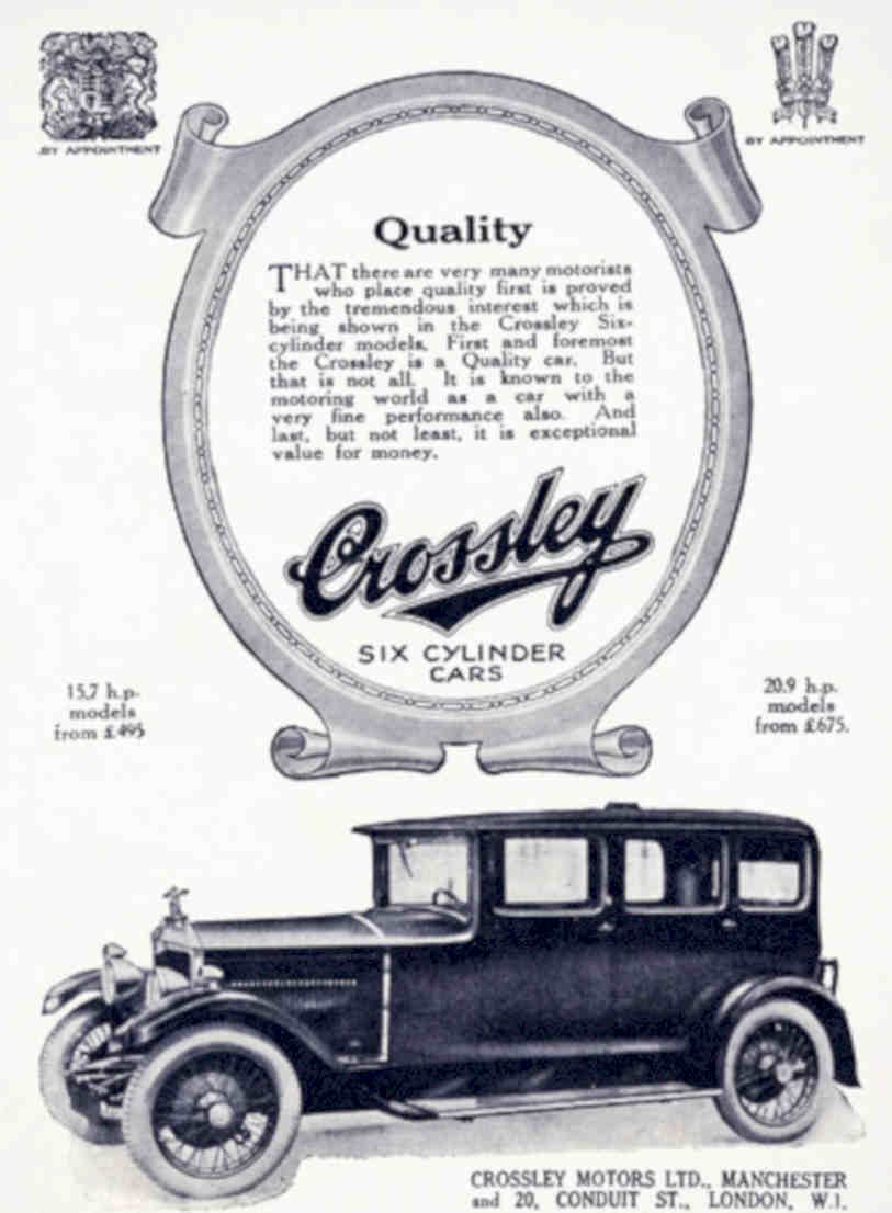 Crossley Six Cylinder Vintage Retro Advert Poster A4 Photo Print