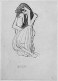 Crouching From The Front Klimt A4 Photo Print