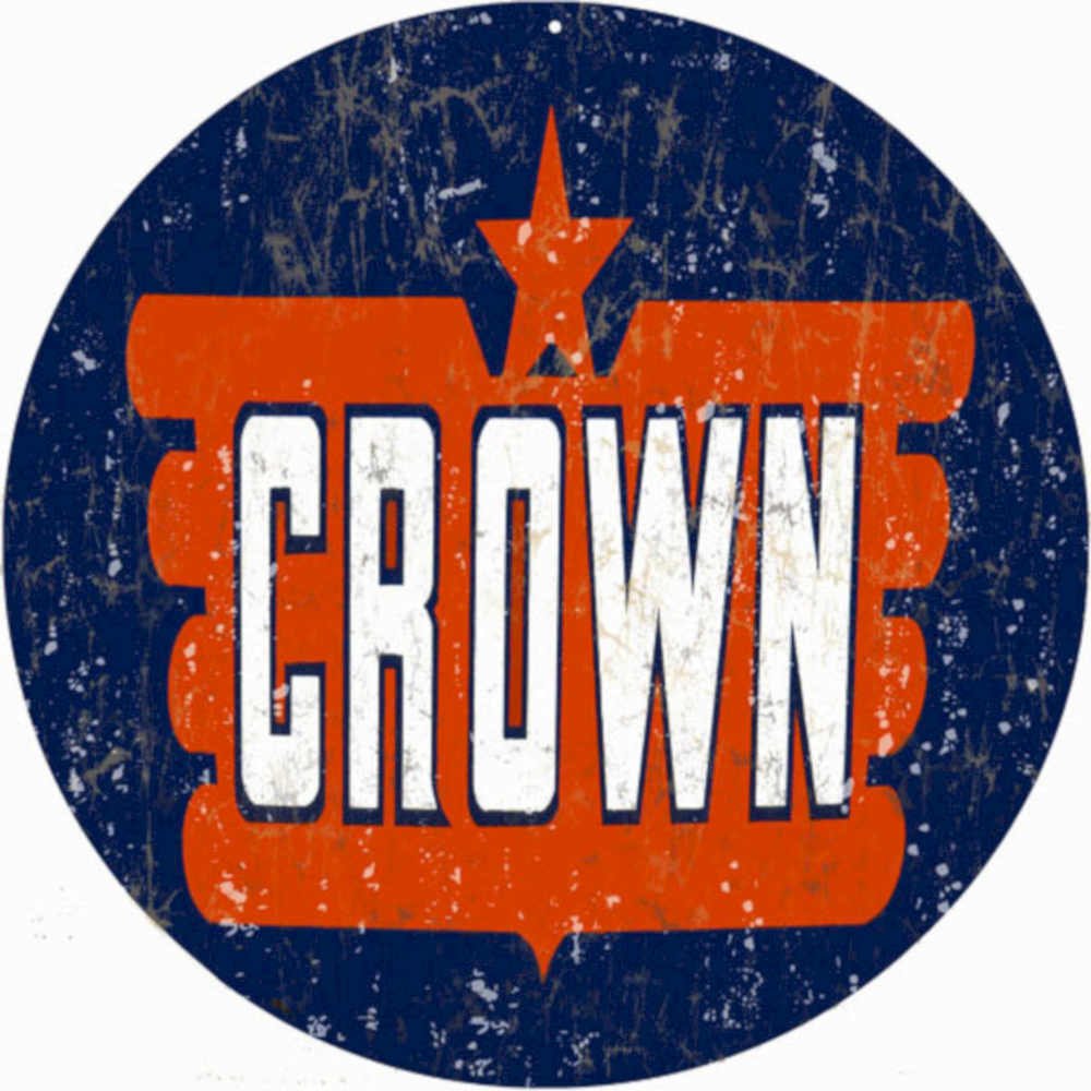 Crown Logo Design Vintage Retro Advert Ads A4 Photo Print