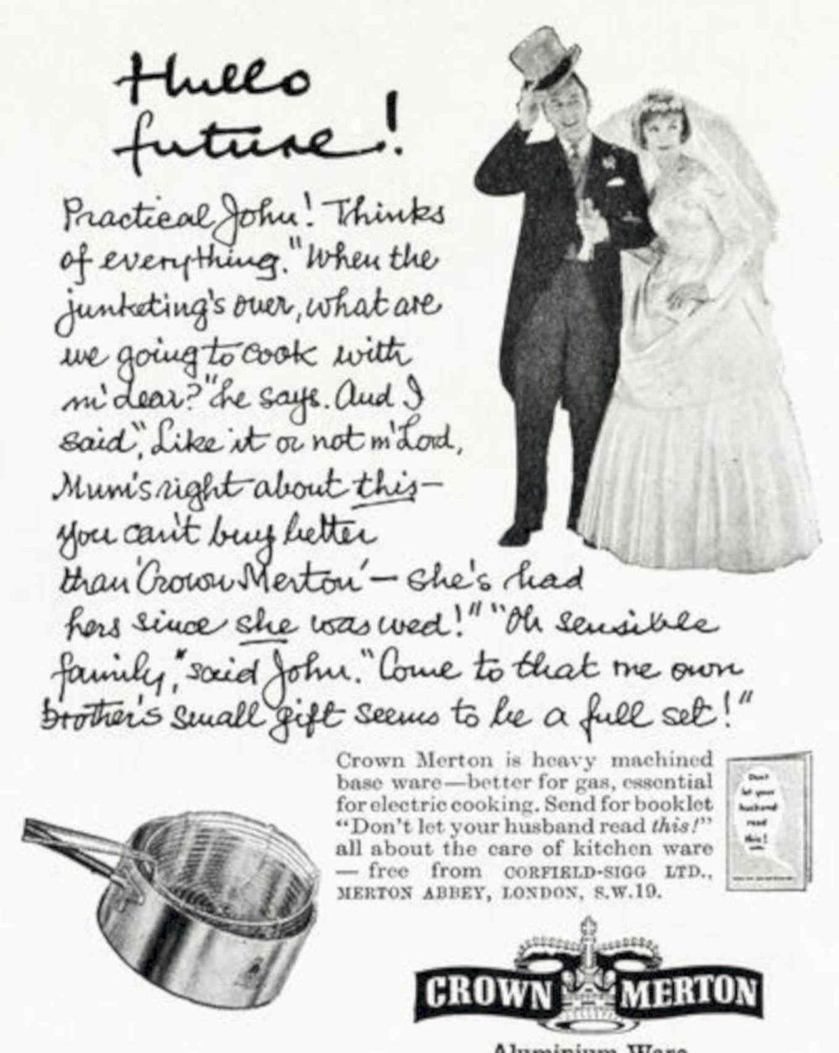 Crown Merton Wedding Vintage Retro Advert Poster A4 Photo Print