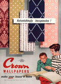 Crown Wallpaper Samples 1960s Vintage Retro Advert