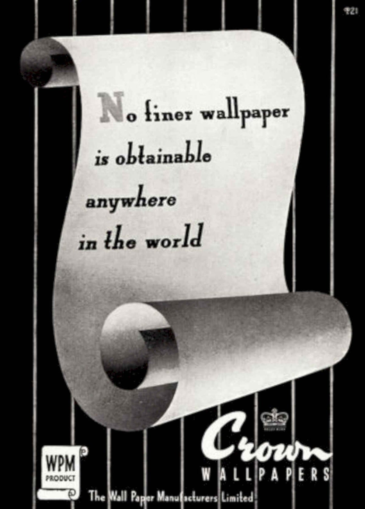 Crown Wallpaper Wpm Vintage Retro Advert Poster A4 Photo Print