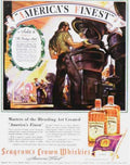 Crown Whisky Blending Vintage Retro Advert Ads A4 Photo Print