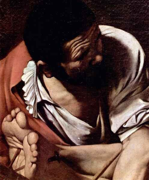 Crucifixion of St. Paul detail by Caravaggio A4 Photo Print