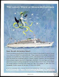 Cruise Ship Rio Vintage Retro Advert Ads A4 Photo Print