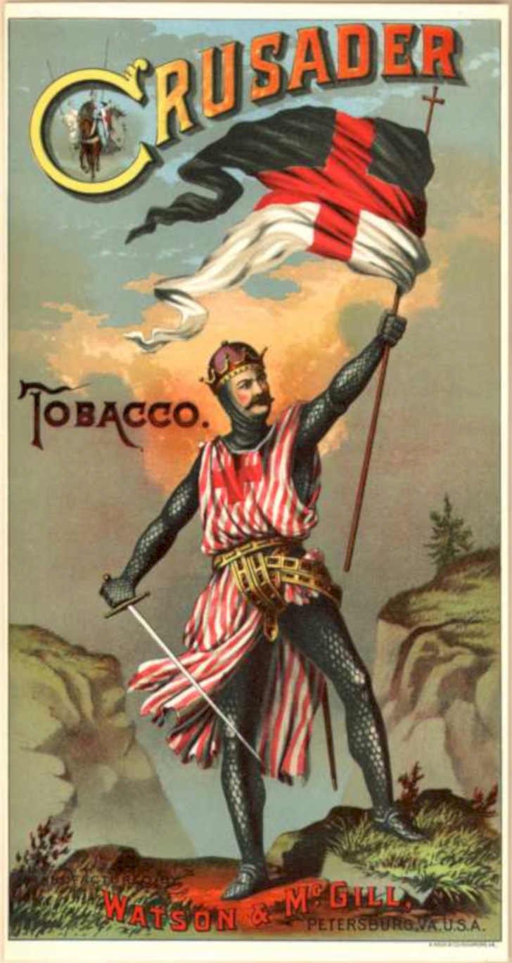 Crusader Banner Knight Vintage Retro Advert Ads A4 Photo Print