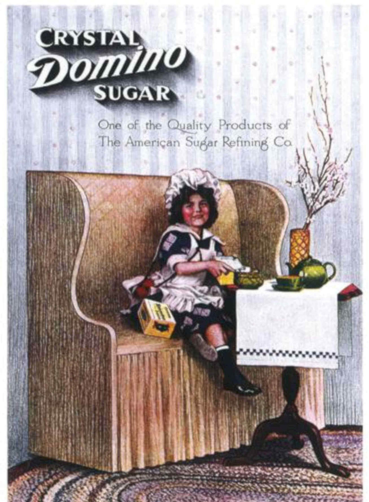 Crystal Domino Sugar 2 Vintage Retro Advert Poster A4 Photo Print