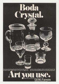 Crystal Glasses Jensen Vintage Retro Advert Ads A4 Photo Print