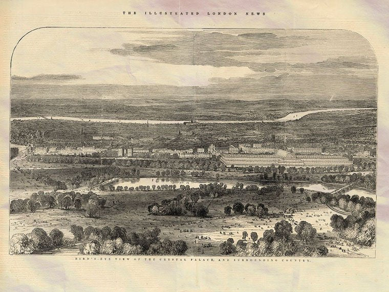 Crystal Palace Hyde Park London England Allom 1851 Vintage A4 Photo Print