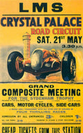 Crystal Palace Racing Vintage Retro Advert Poster A4 Photo Print