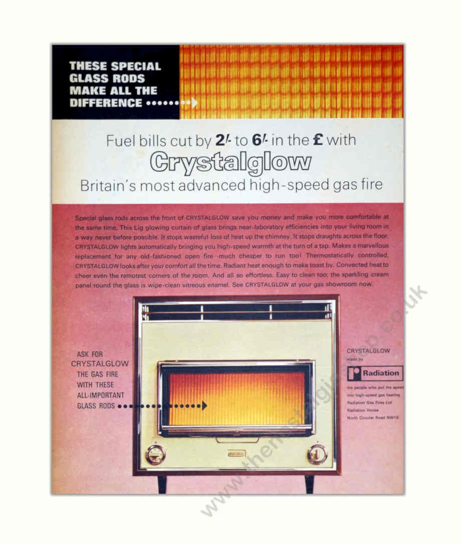 Crystalglow Fire Rods Vintage Retro Advert Poster A4 Photo Print
