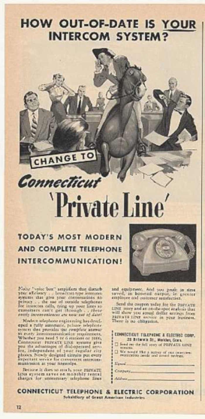 Ct Telephone Office Vintage Retro Advert Ads A4 Photo Print