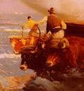 Cubells y Ruiz Enrigue Martinez Return From Fishing Art A4 Photo Print