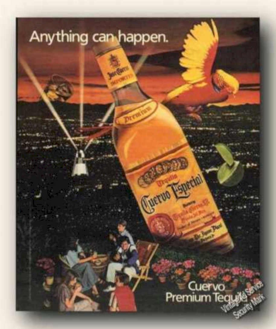 Cuervo Tequila Sunset Vintage Retro Advert Ads A4 Photo Print