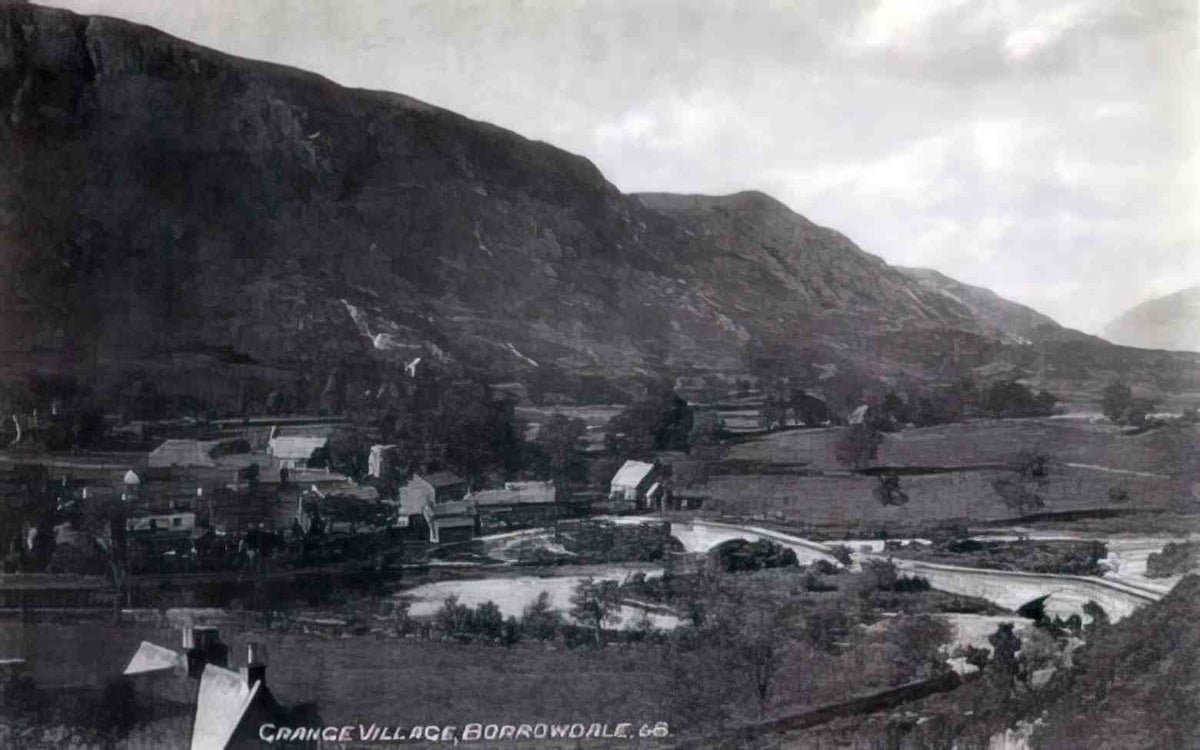 Cumbria Borrowdale Grange Village 1900s Vintage A4 Photo Print