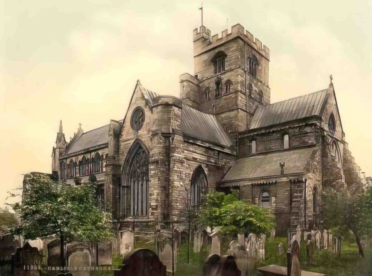 Cumbria Carlisle Cathedral Vintage A4 Photo Print