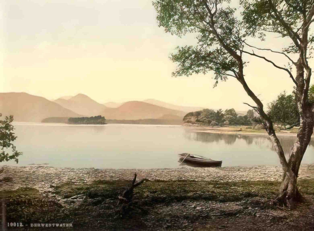 Cumbria Derwentwater Vintage A4 Photo Print