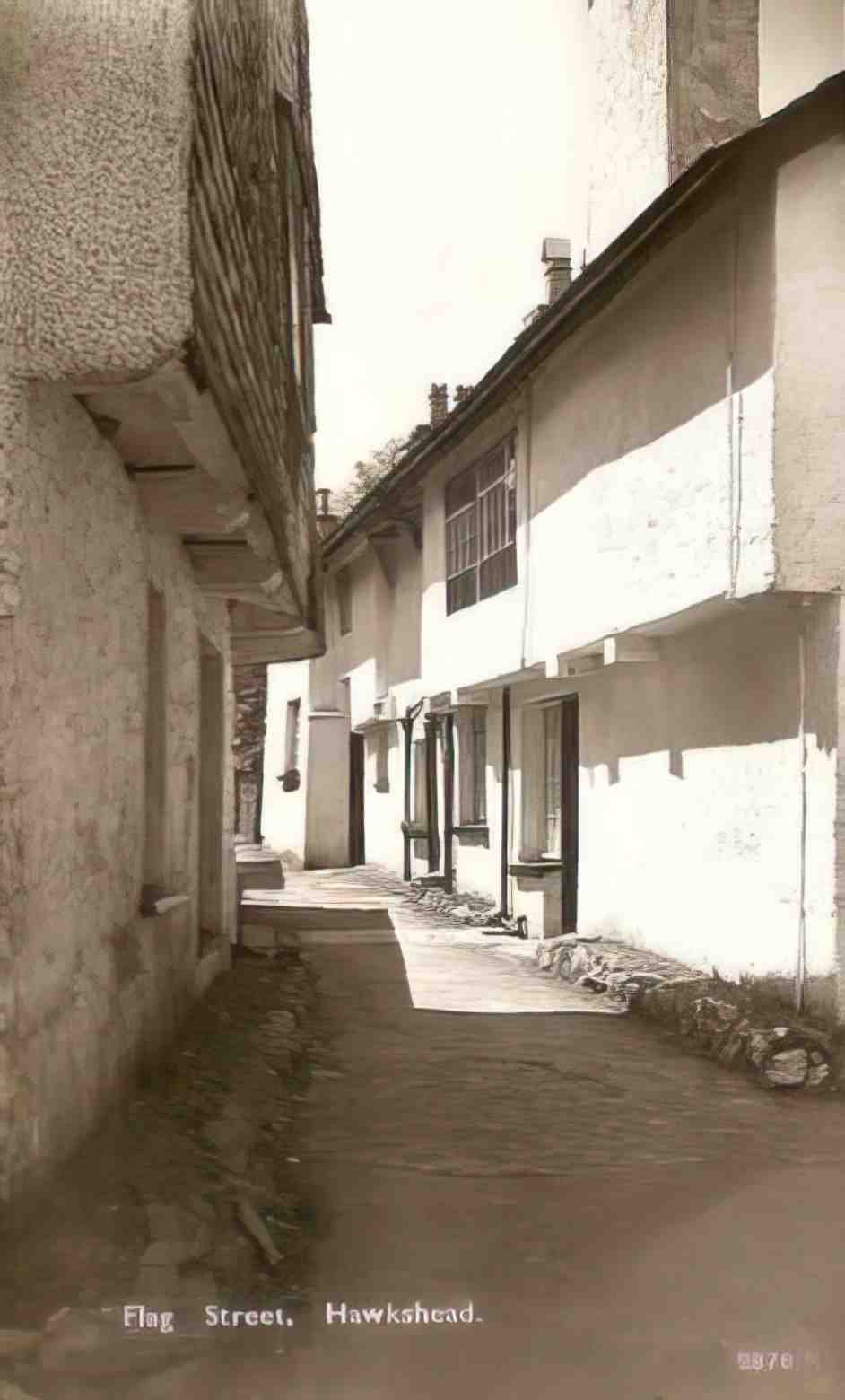 Cumbria Hawkshead Flag Street 1950s Vintage A4 Photo Print