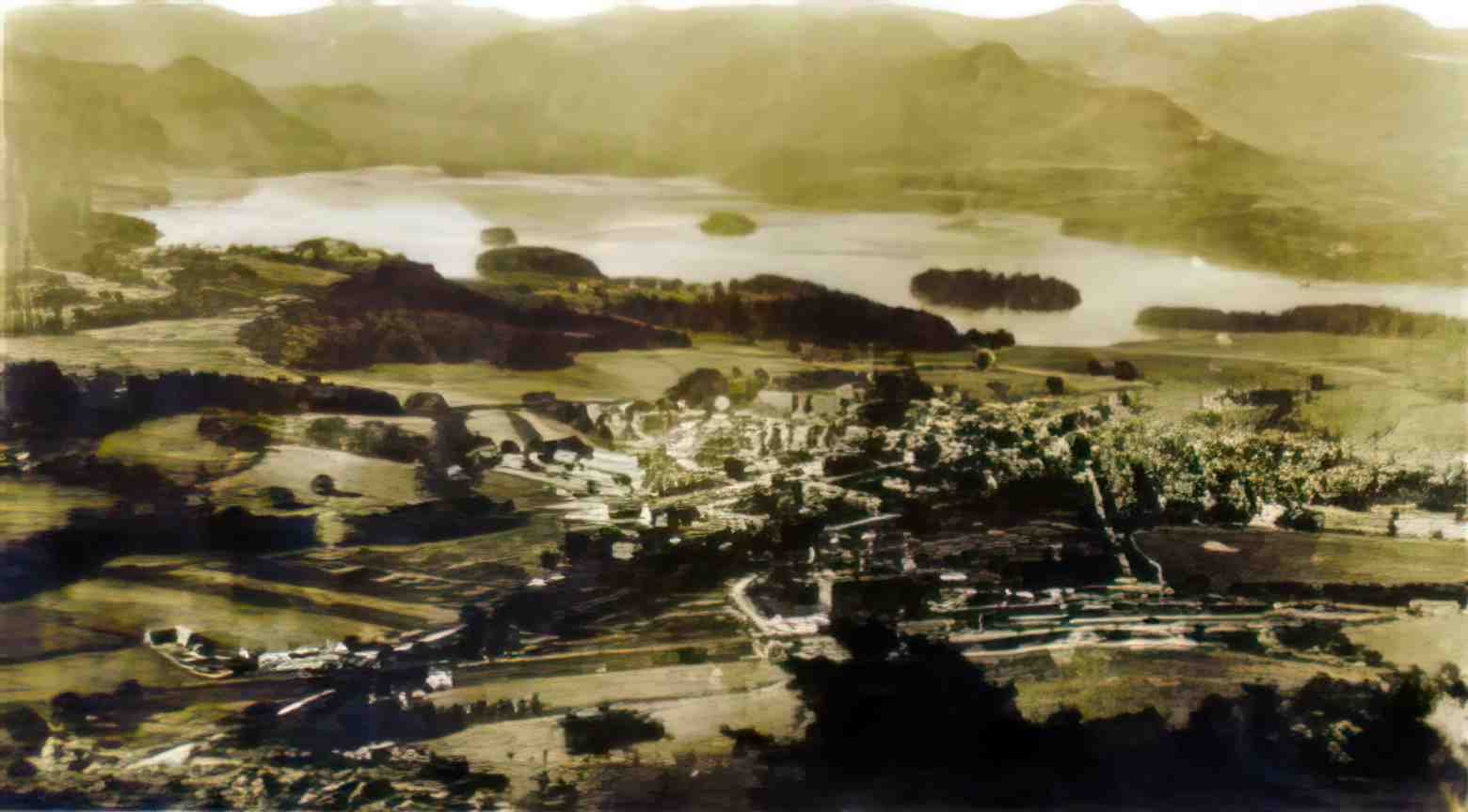 Cumbria Keswick and Derwentwater II Vintage A4 Photo Print