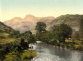 Cumbria Langdale Pikes Vintage A4 Photo Print