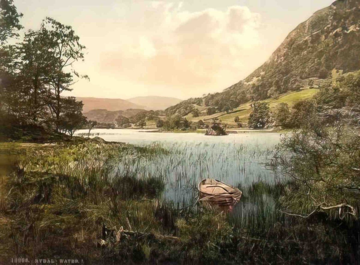 Cumbria Rydal Water II Vintage A4 Photo Print