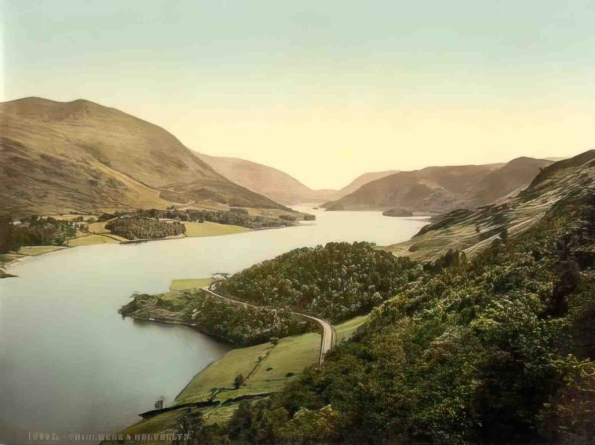 Cumbria Thirlmere and Helvellyn Vintage A4 Photo Print