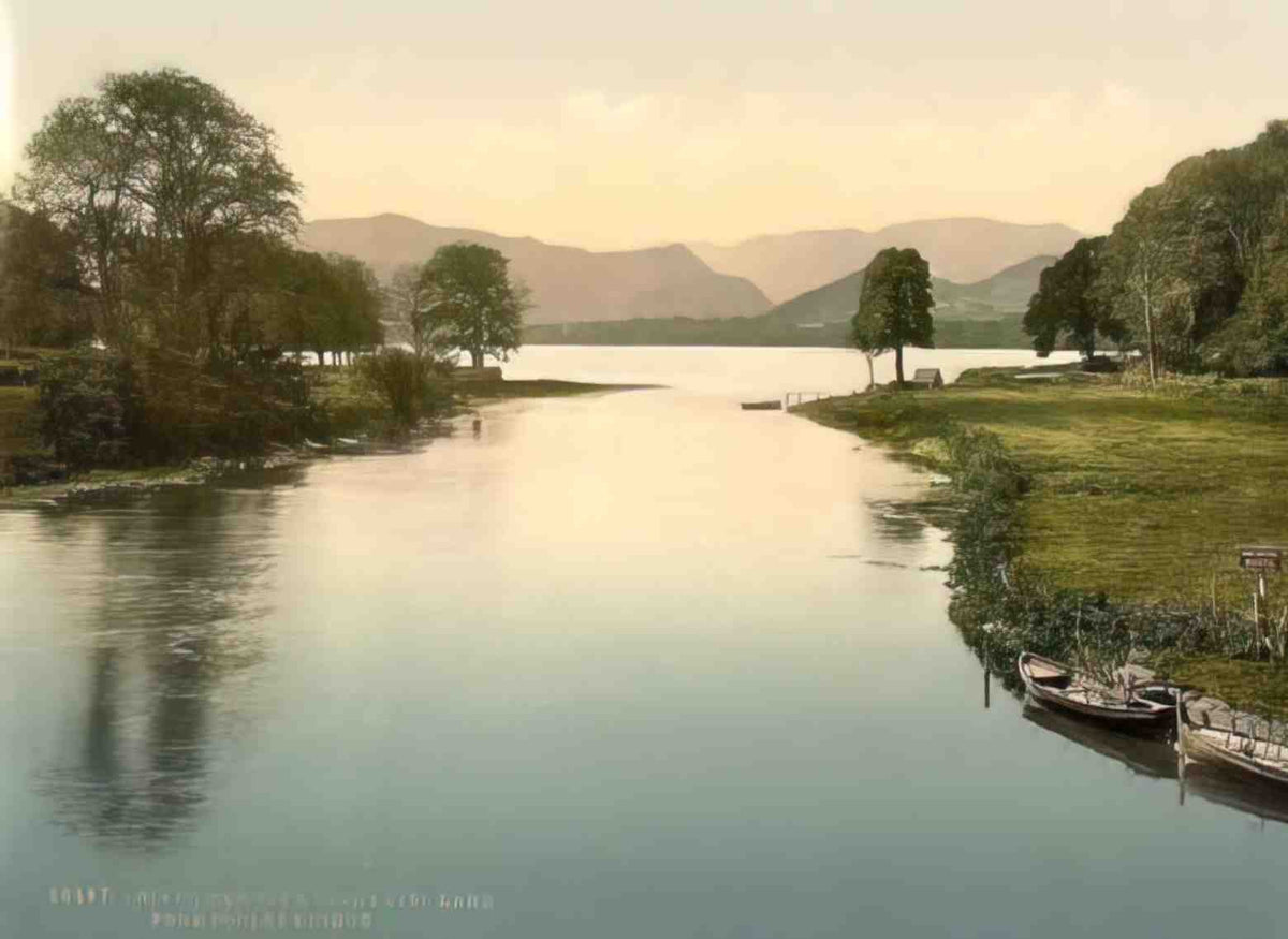 Cumbria Ullswater River Eamont from Pooley bridge Vintage A4 Photo Print