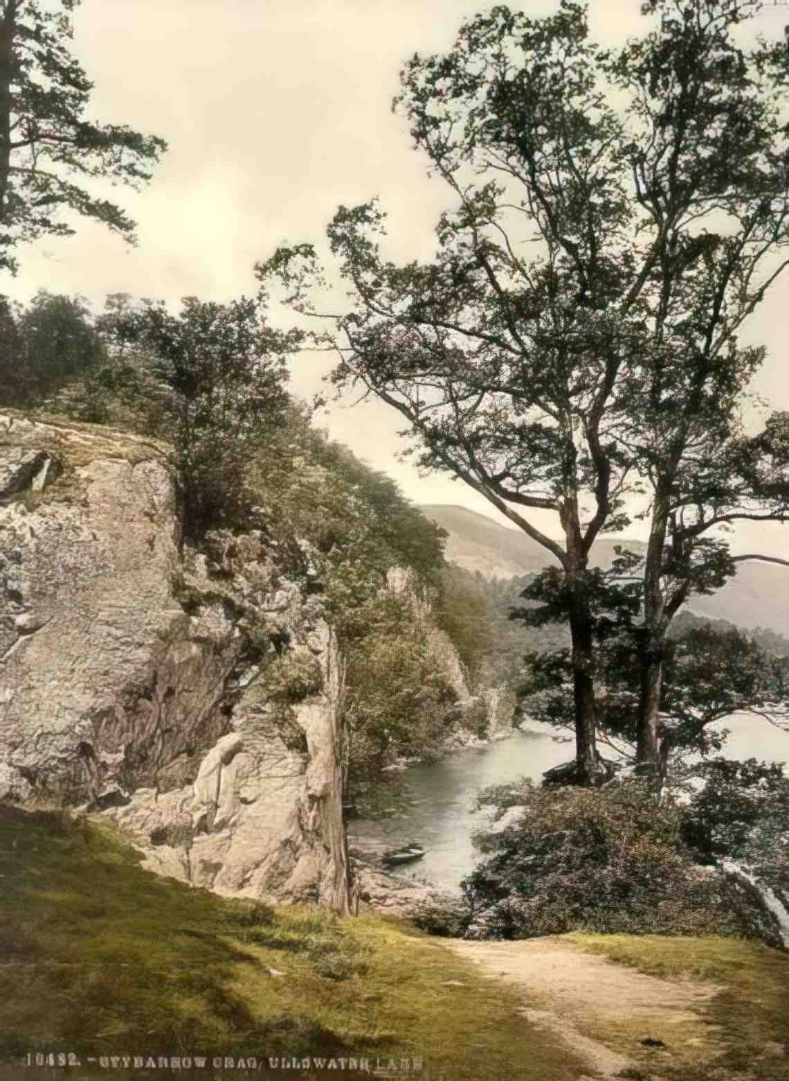 Cumbria Ullswater Stybarrow Crag Vintage A4 Photo Print