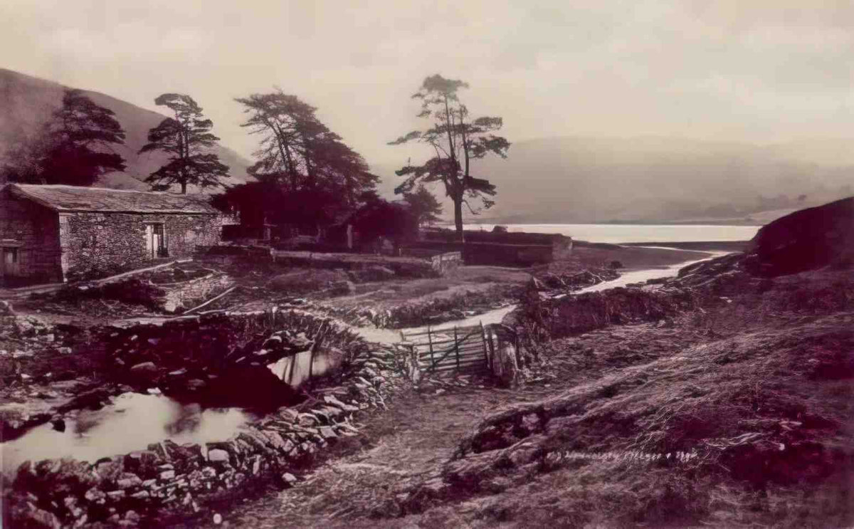 Cumbria Watendlath Village and Tarn Vintage A4 Photo Print