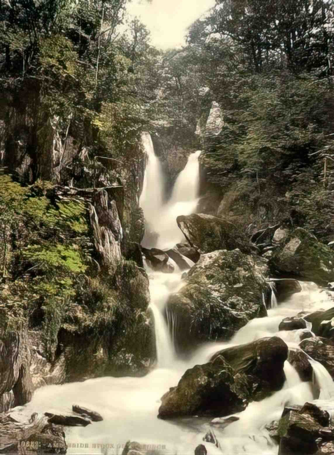 Cumbria Westmorland Ambleside Stock Ghyll Force Vintage A4 Photo Print
