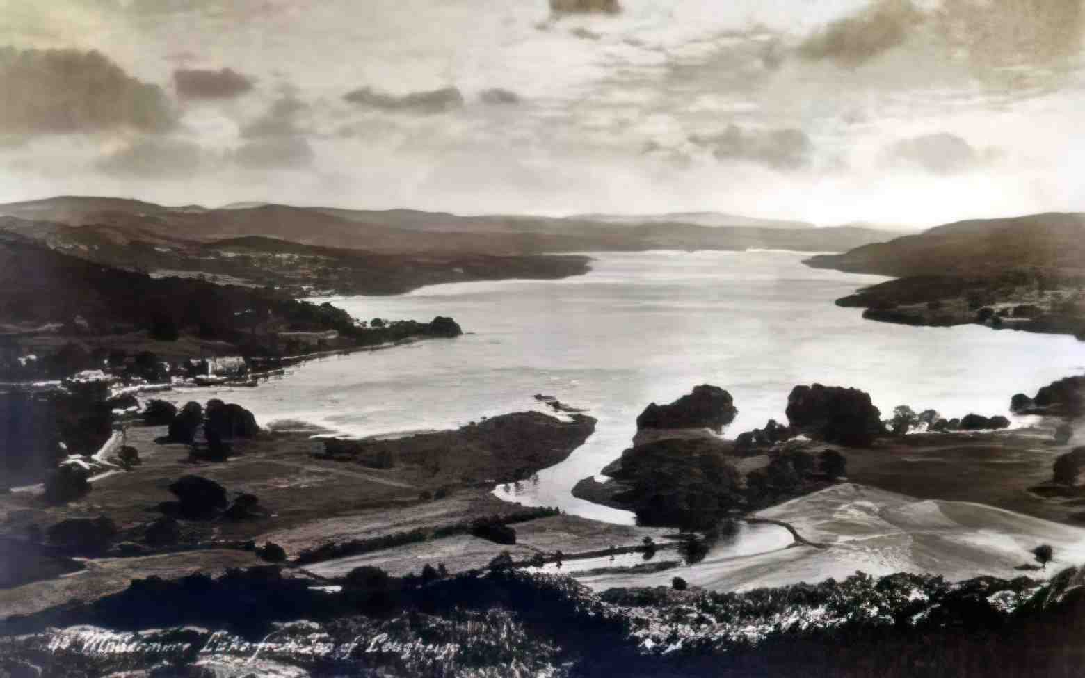 Cumbria Windermere Lake from Loughrigg 1920s Vintage A4 Photo Print