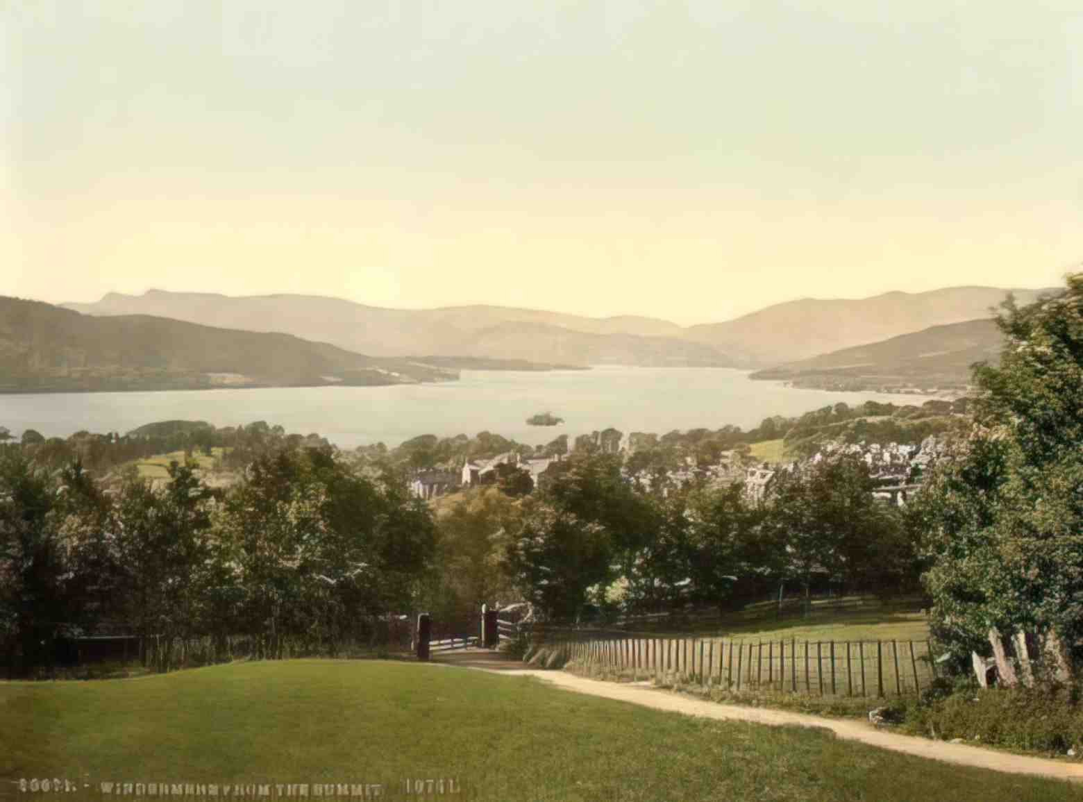 Cumbria Windermere from the Summit Vintage A4 Photo Print