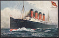 Cunard Line Ss Lusitania At Sea Vintage A4 Photo Print