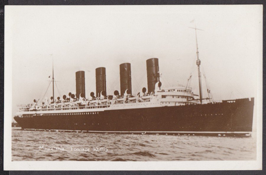 Cunard Liner Mauretania At Sea Vintage A4 Photo Print