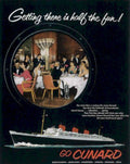 Cunard Liner Ship Vintage Retro Advert Poster A4 Photo Print