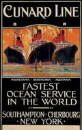 Cunard Liners Sunrise Vintage Retro Advert Poster A4 Photo Print