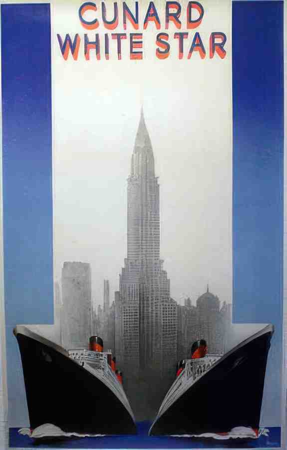 Cunard Vintage Advert A4 Photo Print