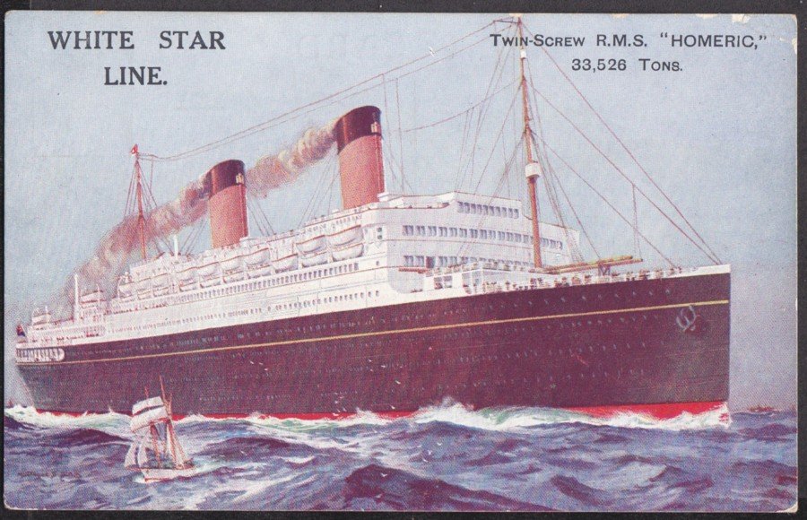 Cunard White Star Line Rms Homeric Vintage A4 Photo Print