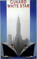 Cunard White Star Vintage Retro Advert Poster A4 Photo Print