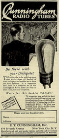 Cunningham Radio Tube 2 Vintage Retro Advert Ads A4 Photo Print