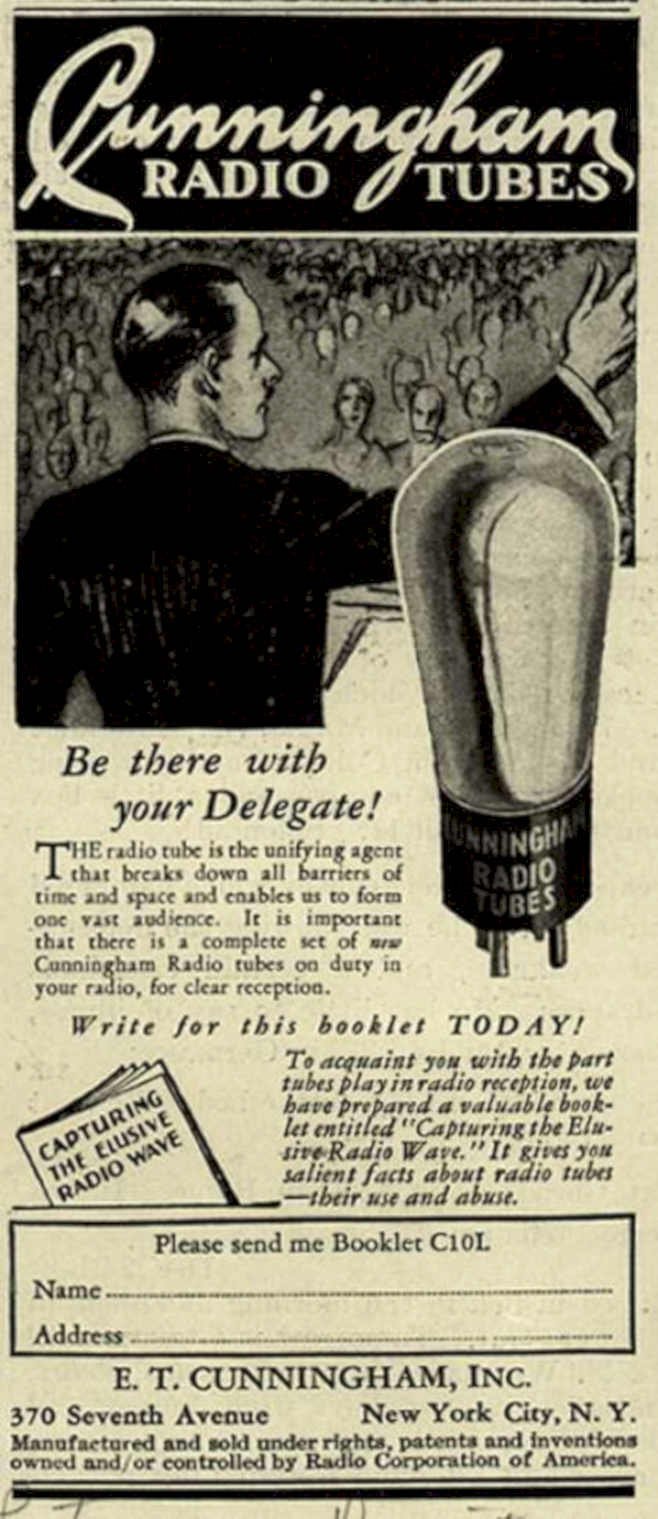 Cunningham Radio Tube 2 Vintage Retro Advert Ads A4 Photo Print