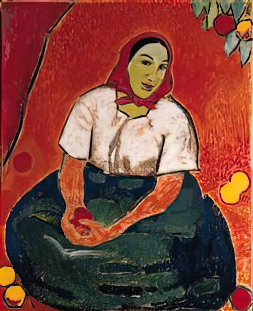 Cuno Amiet apfelernte 1919 Art A4 Photo Print