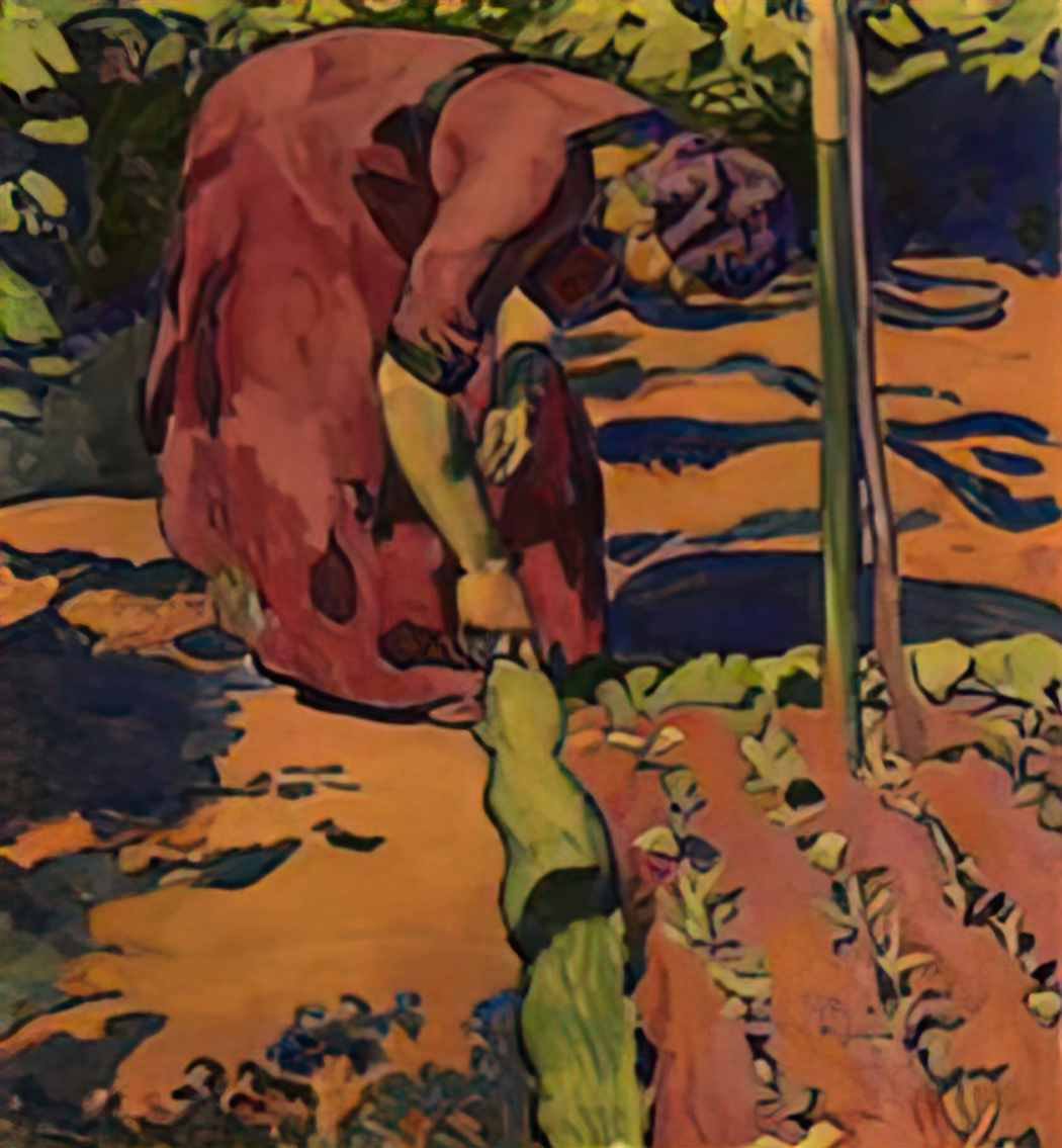 Cuno Amiet frau im garten 1911 Art A4 Photo Print
