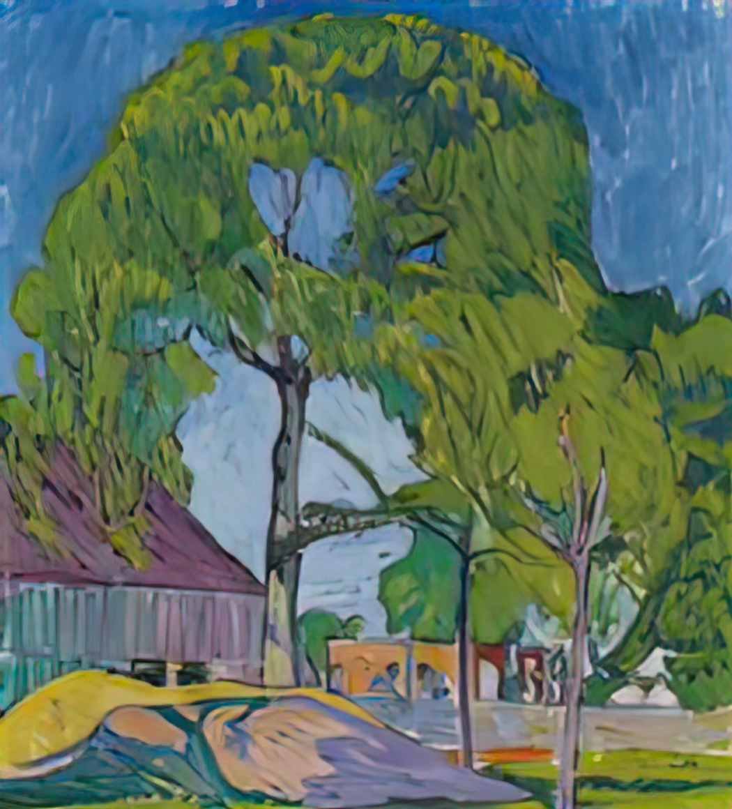 Cuno Amiet hausbau ii 1908 Art A4 Photo Print