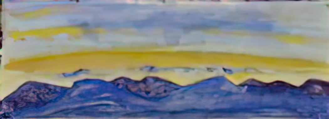 Cuno Amiet mountain chain at sunset Art A4 Photo Print