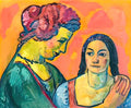 Cuno Amiet mutter mit tochter 1913 Art A4 Photo Print